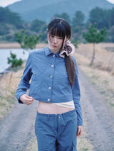 NYLON TRUCKER JACKET (INDIGO)
