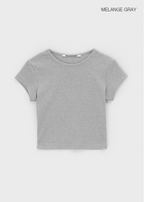 [B-BASIC] クールスタンダードラウンドクロップ半袖Tシャツ (2SIZE)