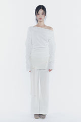 JENNIE BUTTONED TOP ivory