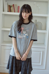 26SS★ Sweet Kitty Pigment Ringer Tee