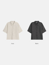 シファークロップドショートスリーブシャツ (2 Colors)