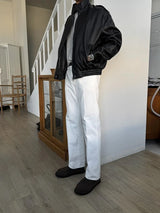 ASCLO Mono High Neck Leather Blouson (2color)