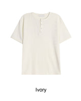 ローデンスリムリブヘンリーネック半袖Tシャツ