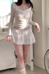 Eyelet Punching T-shirt