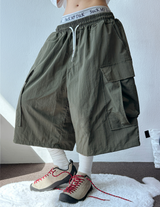 NYLON CARGO WOOODY BERMUDA💚🥨🩶🖤4COLOR