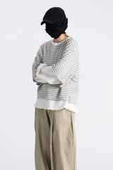 Zen Layered Damage Crop Sweatshirt