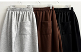 Wenli front, side pin tuck training string wide pants