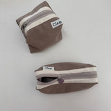Clam round pencilcase _ Milk tea