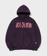 Appliqué Grunge Hood Purple