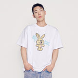 [24SS] マイネームイズファジーラビット半袖Tシャツ WHITE