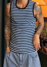 Slim Waffle Stripe Tank Top 3COLOR