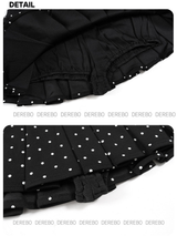 dot brooch pleats mini skirt