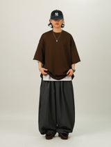 [SEMADE] HARBOR Waffle Round Neck Half 1/2 T