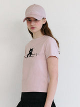 ROLA CAT FRIENDS T-SHIRT PINK