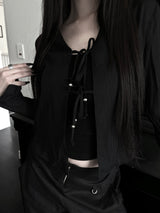 western ribbon crinkle shirt (2color)