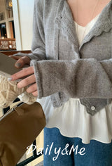lace string cardigan(3color)