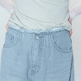 Urban ripped wide denim