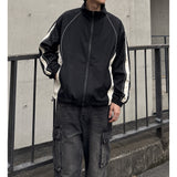 DP 54259 Piping Color-Blocked Windbreaker