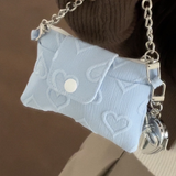 ハートチェーンウォレットバッグ_ワイド (3color)