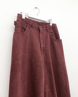 Plum wide cotton pants (1color)