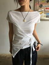 ループシルク半袖Tシャツ (2color)