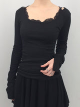 Soft-Fit Lace Edge Top