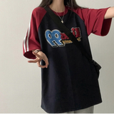 グランドカラーマッチングカラー ナグラントラックツーストリングストラップ オーバーフィットTシャツ