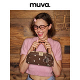 muva. Bubbly Heart‑Sandwich Bag, Elegant Premium‑Feel Hand‑held Mini Tote, Work Daily‑Stuff Purse for Women, New Arrival Jul 10
