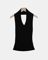 Cherom Slim-Fit Halter Neck Sleeveless Top