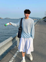 HM リネンルーズフィットロングスリーブ