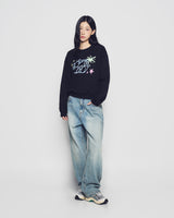 25FW WOMAN PALETTE LETTERING CROP SWEATSHIRT BLACK