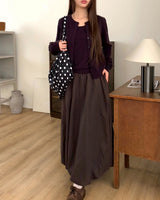 Camul Banding Balloon Long Skirt