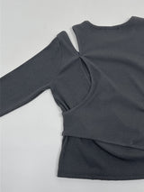 カッティングホール長袖Tシャツ