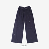 Bolt pin tuck wide pants