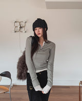 Methi Button Henley Long Sleeve