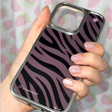 [made] GAL zebra Silver Epoxy Phone Case (black)