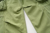 Olive Multi-Pocket Wide Cargo Pants