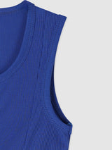 Orb Cut Henley Neck Sleeveless (5c)