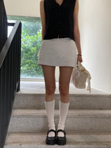 Cozy Fit Casual Sweat Mini Skirt