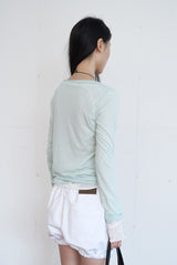 Hook Henry Neck Long Sleeve (Mint)