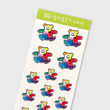 ミニカラフルベアステッカー/MINI COLORFUL BEAR STICKER