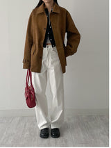 Nubuck String Overfit Leather Jacket