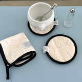 cookie cream towel & tea coaster