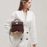 LAZEL MINI CROC ショルダーレザーバッグ / Wani Burgundy