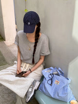 [BELLIDE MADE] ロールアップUネックショートスリーブドtシャツ