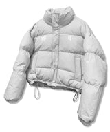 Double Logo Volume Puffer Padding_Gray
