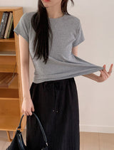 HT Basic Round Short Sleeve T-Shirt (6color)