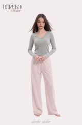 mood check cotton banding casual pants (LONG TYPE)