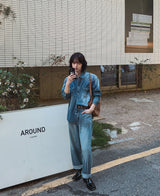 Flood cat brush western denim shirt
