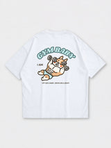 マッスル バディーズ ジム ベイビー オーバーサイズ プリント ティー